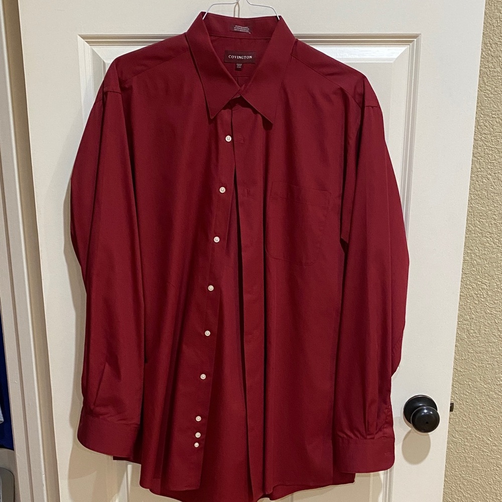 Covington Rich Burgundy Dress Shirt